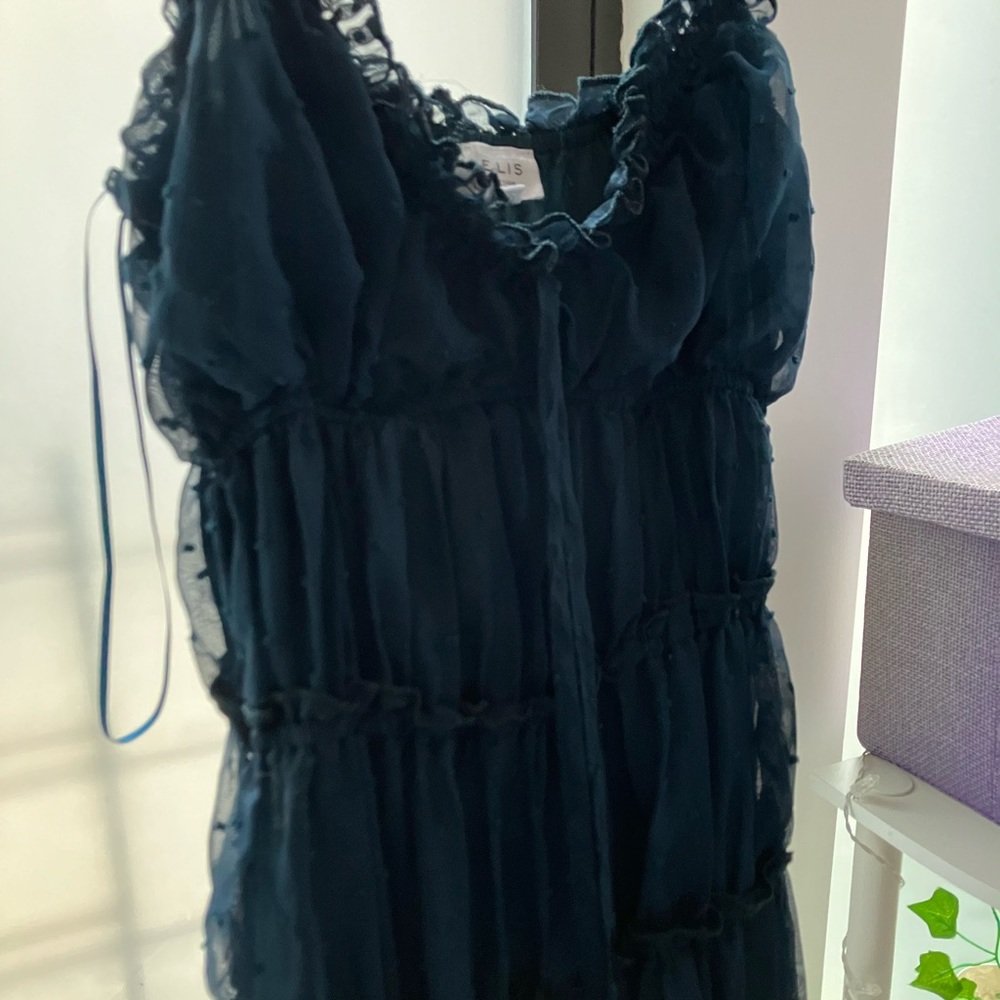 Le Lis teal ruched Maxi Dress